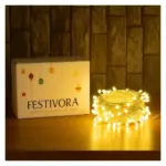 35 Feet 8mm Big Size LED Pixel String Lights | Super Bright High-Intensity Plug-in String Lights for Home & Outdoor Decor | Warm White Color Lights for Diwali & Festivals (Pack of 1)