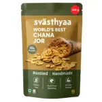 Svasthyaa Roasted Chana Jor Garam Healthy Snack for Kids & Adults | Crispy Channa Namkeen, High Protein, Gluten Free | Vegan Jain Snack with Sea Salt & Hing | No Palm Oil, No Added Sugar 220g – Pack of 1