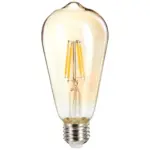 wipro Garnet 6W ST64 LED Filament Bulb | Decorative LED Bulb for Home & Office Decoration | Energy Efficient Filament Bulb comes with In-Built Surge Protection | E27, 2700K(Warm White, Pack of 10)